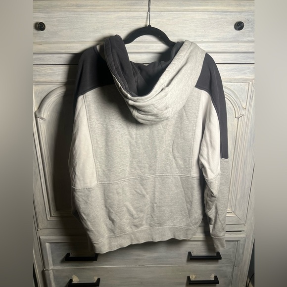 Men’s Nike NSW Grey Black & White Colorblock Half Zip Hooded Sweatshirt Athletic - Picture 10 of 11